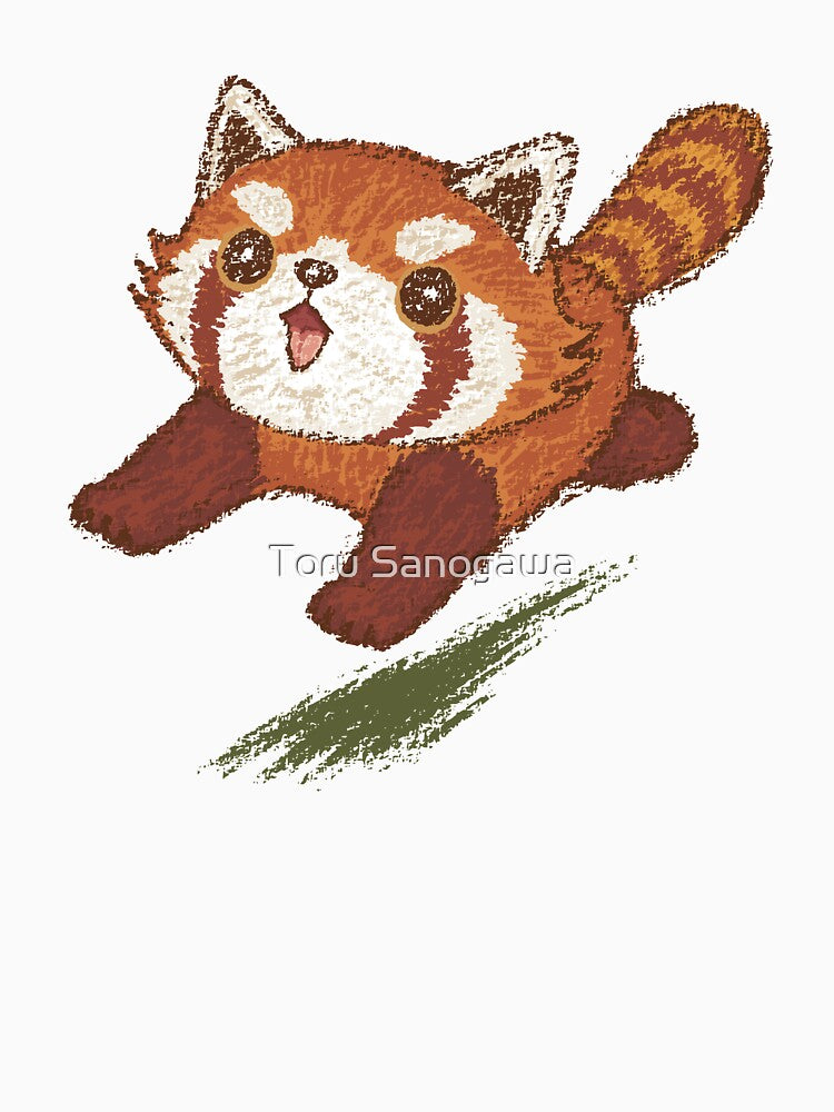 Red panda running by Toru Sanogawa