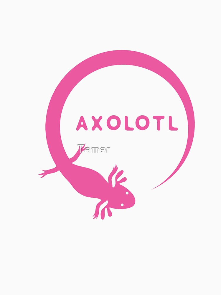 Pink Axolotl Circle Mexican Amphibian by Tamer ⭐⭐⭐⭐⭐