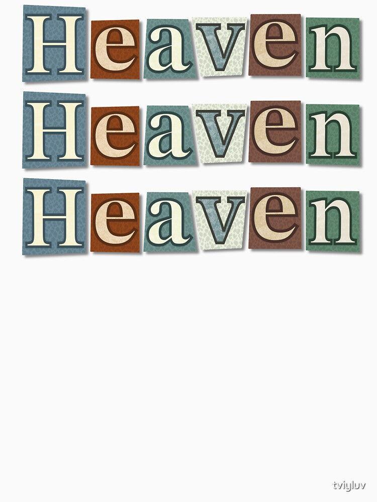 Heaven – Colorful Collage Typography by tviyluv