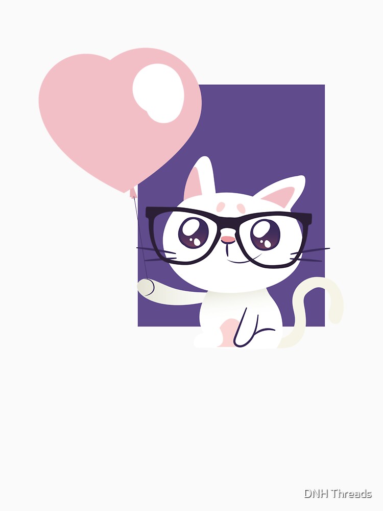 Cute Cat design For Cat Mamas - Cartoon Cat - Cat Mom by DNH Threads