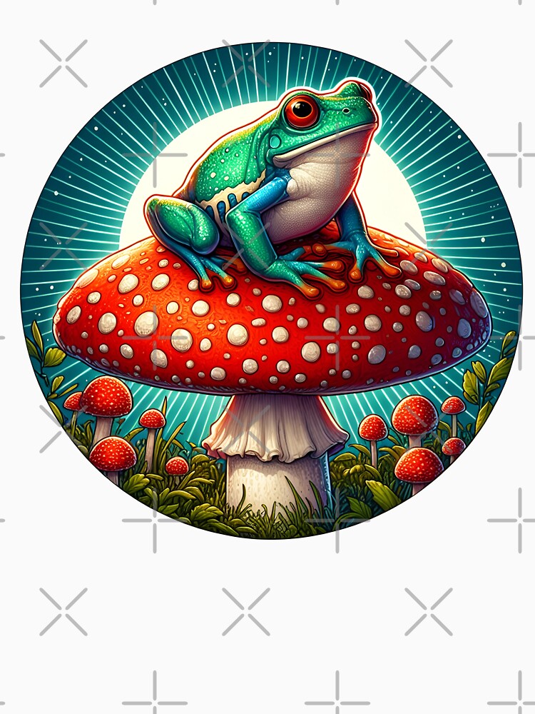 frog on the poisined mushroom by DuskTillDown