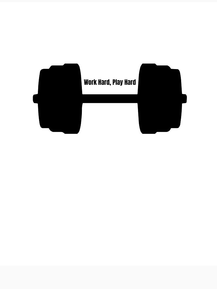 Work Hard Play Hard — Gym Dumbbell Fitness Motivation by chubbipop