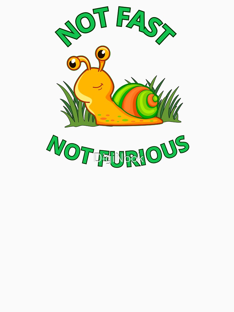 Sluggish: Snail Slow Fast Colorful Fun Playful Cute Quirky Cartoon Creative Trending by DigiNook