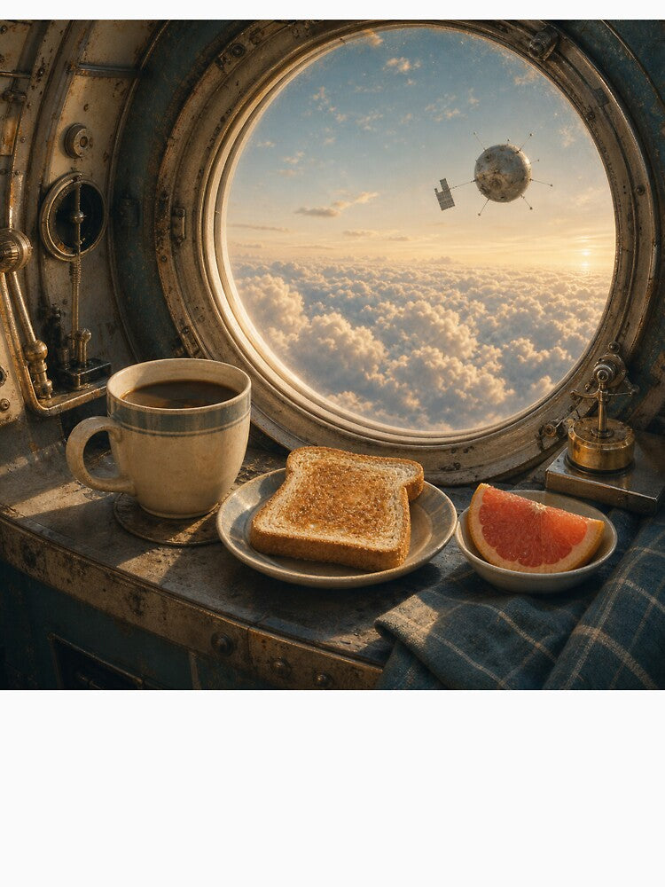 Window Seat Over Morning Clouds by Quiet Badge Studio