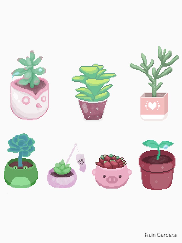 Pixel Art Succulent Collection by Rain Gardens