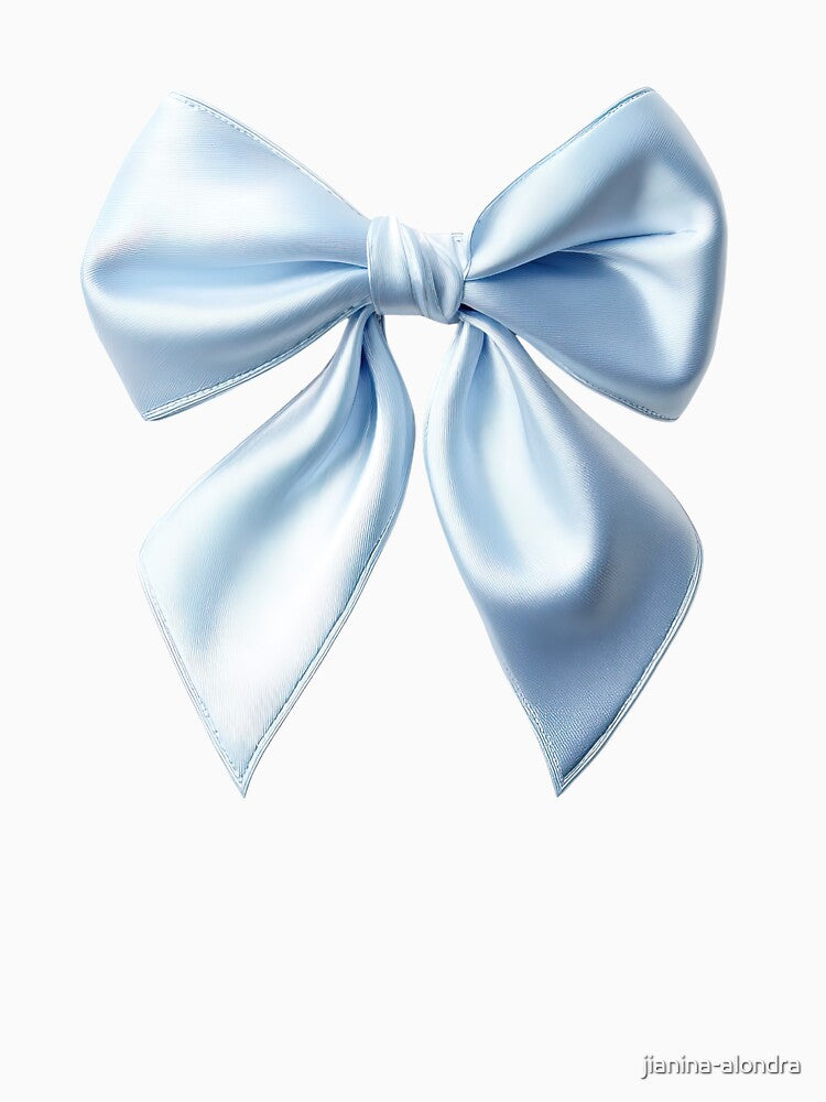 Light Blue Satin Bow Aesthetic Coquette Ribbon by jianina-alondra