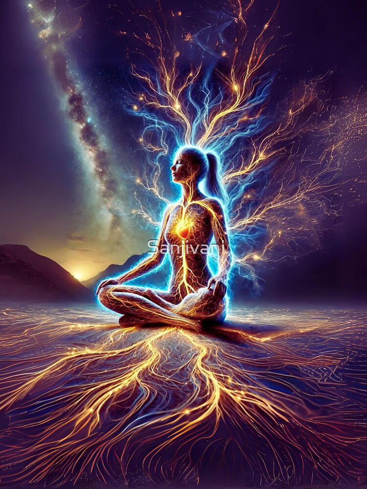 Kundalini Energy Awakening | Divine Masculine & Feminine Balance | Cosmic Meditation Art by Sarasvati’s Divine Art