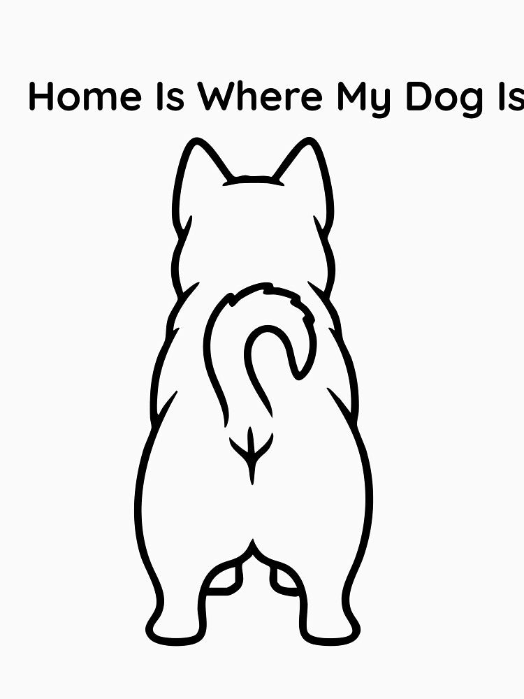 Home Is Where My Dog Is – Minimal Dog Lover Design by jyotsanafinds