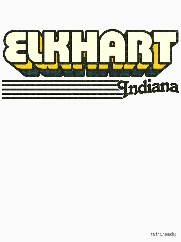 Elkhart, Indiana | Retro Stripes by retroready