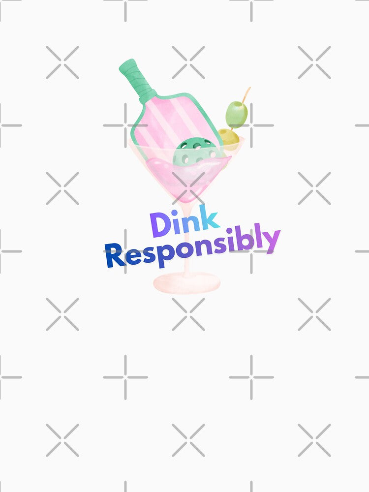 Dink Responsibly Martini Pickleball Player by Flip Your Pancake