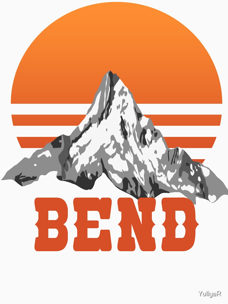 Vintage Bend Oregon Retro Distressed Mountains Gift by YuliyaR