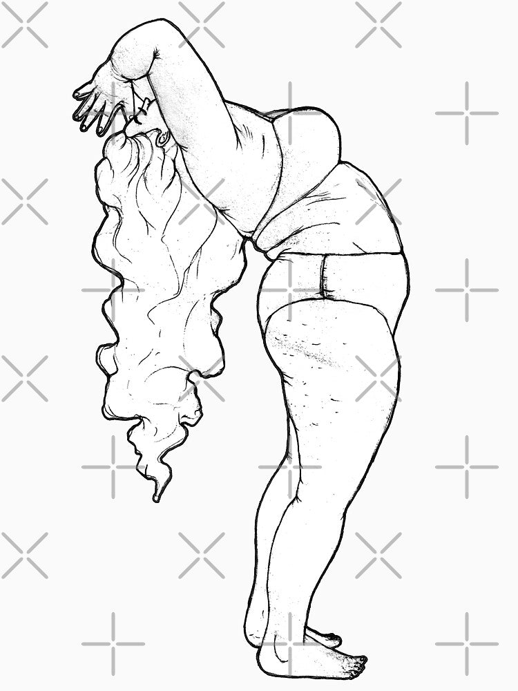 BODY POSITIVE YOGA practice | yoga practice printable digital illustration | yoga studio gift by Pastelove