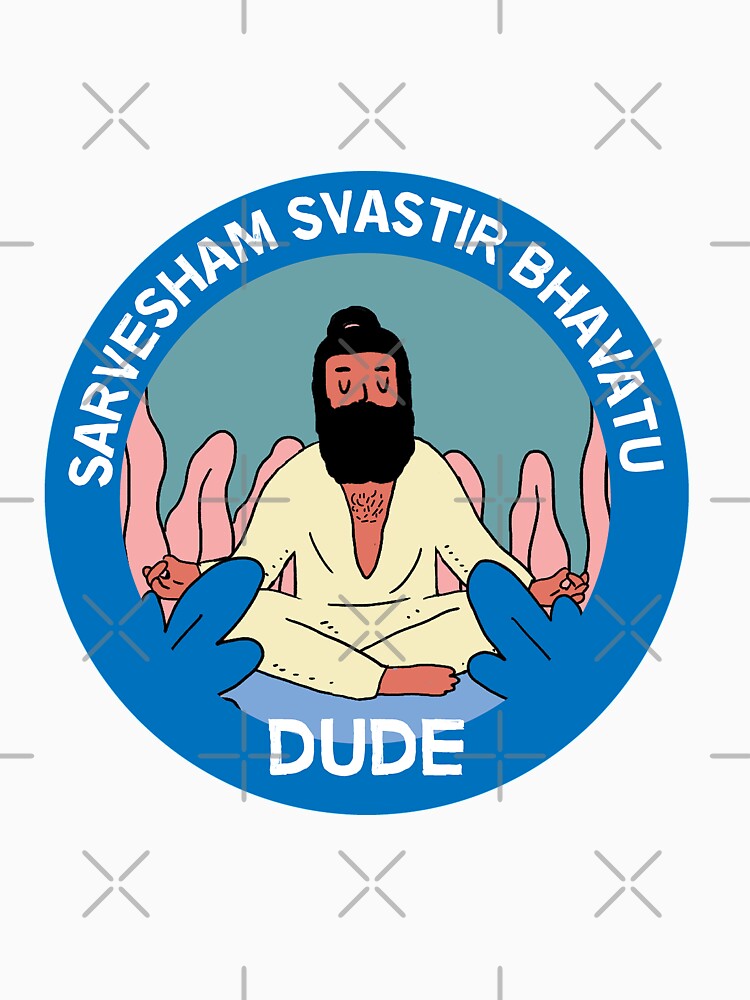 Funny Yoga Meditation shirt - Funny Yoga Meditation Dude- Sarvesham Svastir Bhavatu - Yoga Leggings - Funny Yoga Gifts by happygiftideas