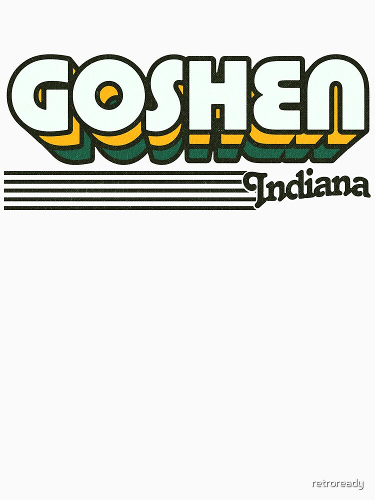 Goshen, Indiana | Retro Stripes by retroready