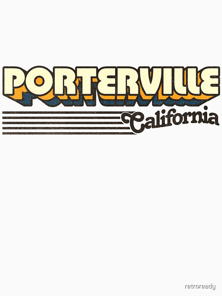 Porterville, California | Retro Stripes by retroready