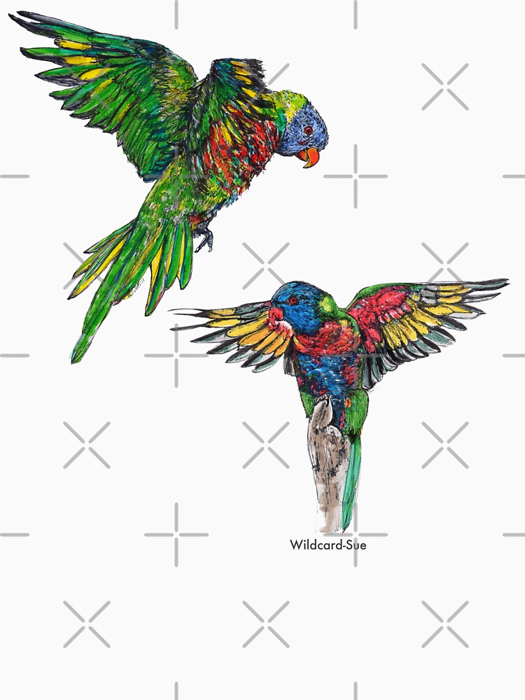 Alina and Delilah the Lorikeets by Wildcard-Sue