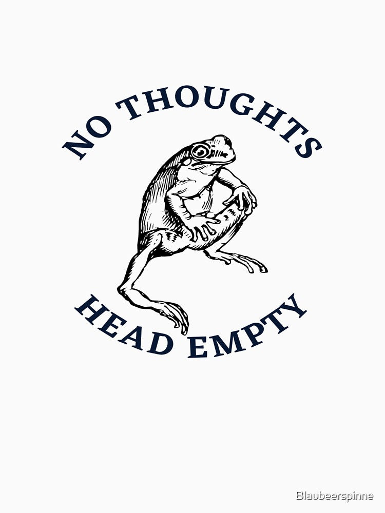 No thoughts head empty, frog, funny frog by Blaubeerspinne