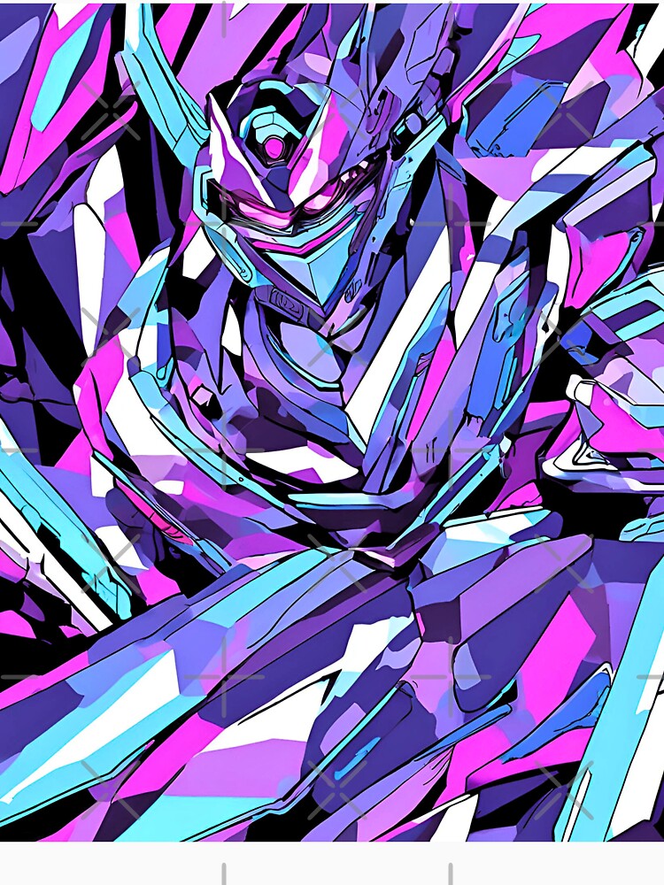 Cyber Futuristic Robot Abstract Geometric Art by CamouflageLab