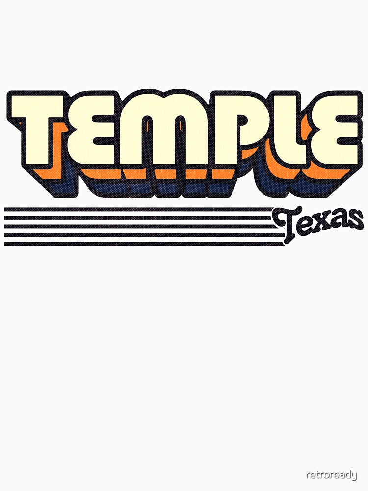 Temple, Texas | Retro Stripes by retroready