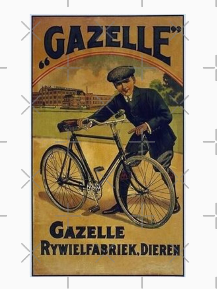 Old ad Gazelle bicycle by T-shirtJohny