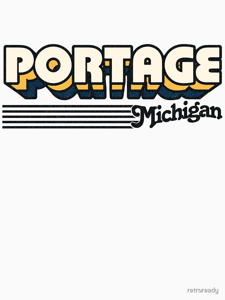 Portage, Michigan | Retro Stripes by retroready