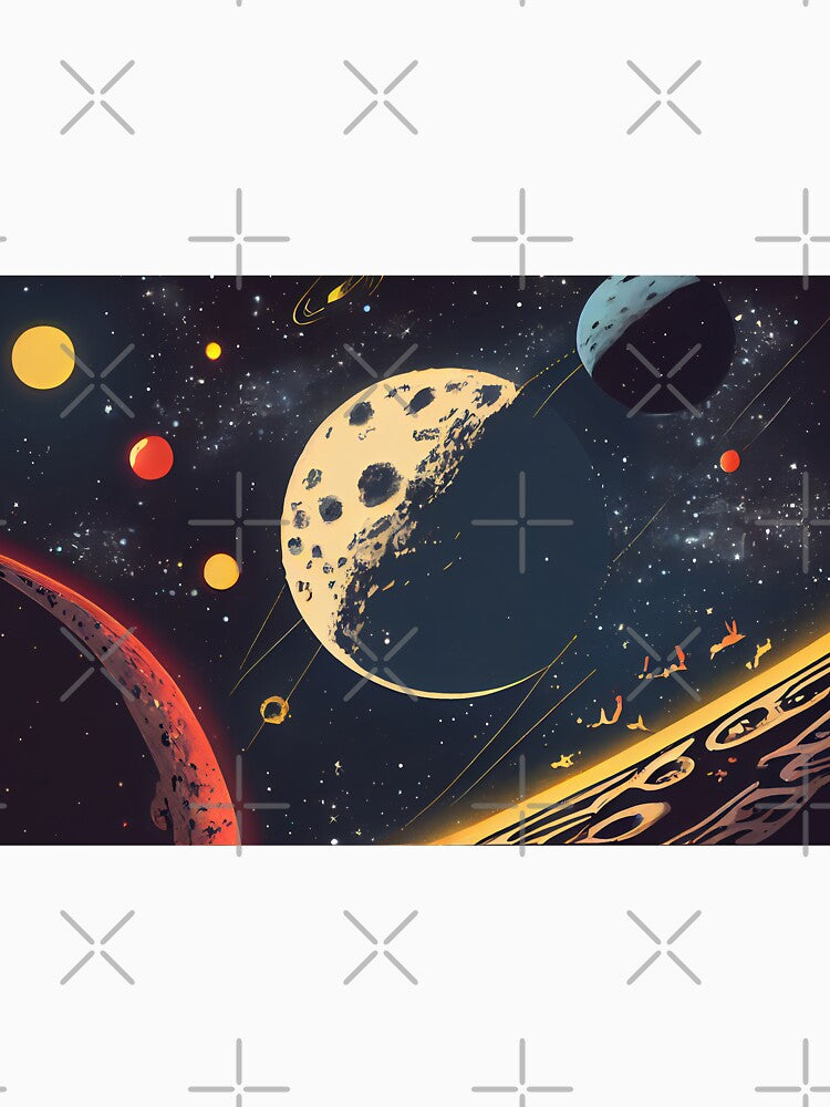 Solar system. Colorful planets, galaxy and universe. Space cartoon by anytka