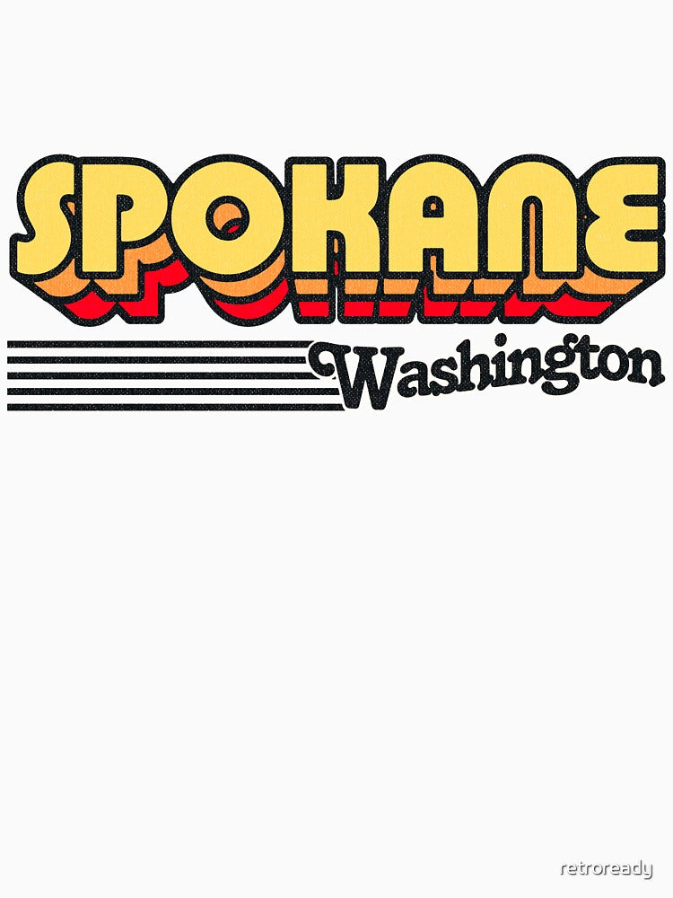Spokane, Washington | Retro Stripes by retroready