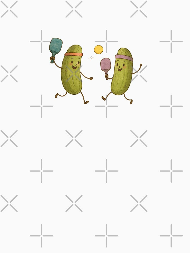 Vintage Pickles Playing Pickleball by Flip Your Pancake
