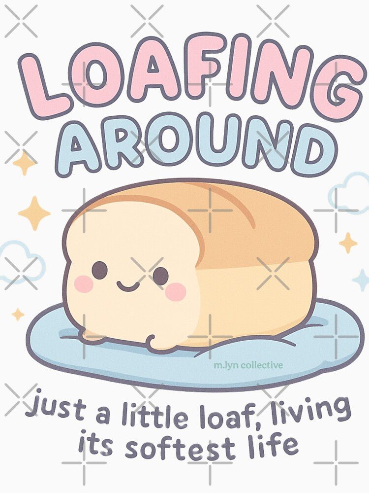 Loafing Around – Cute Bread Loaf Pastel Design by MLynCollective