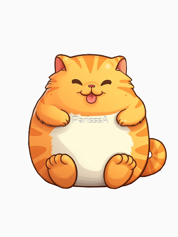 Orange Fat Cat Sticker by ParisssA