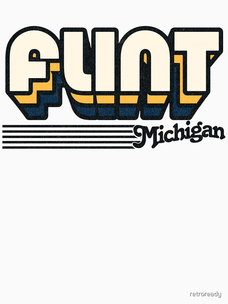 Flint, Michigan | Retro Stripes by retroready