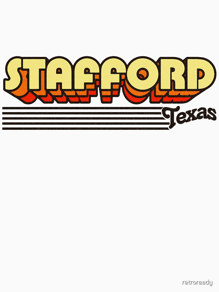 Stafford, Texas | Retro Stripes by retroready