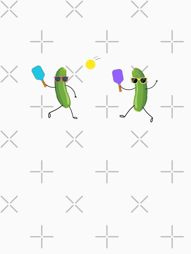 Pickles Playing Pickleball by Flip Your Pancake