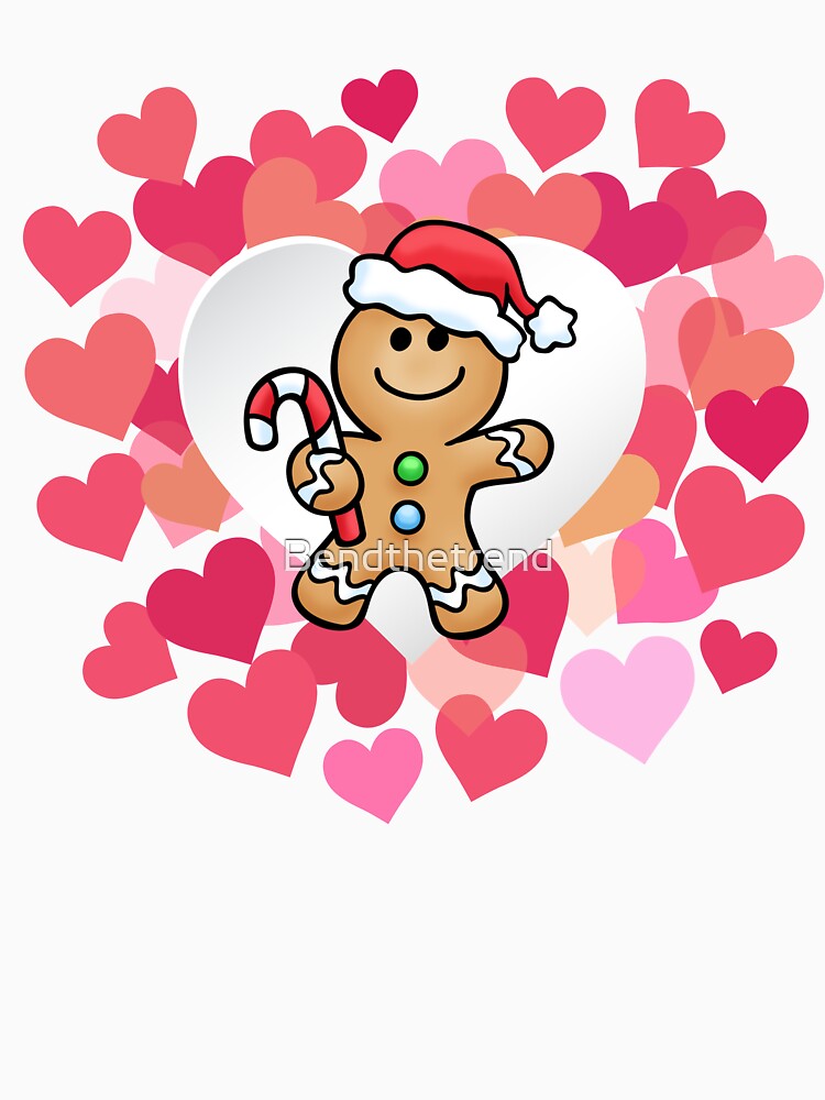 Funny Gingerbread Christmas Xmas Love Gift Novelty T-Shirt by Bendthetrend