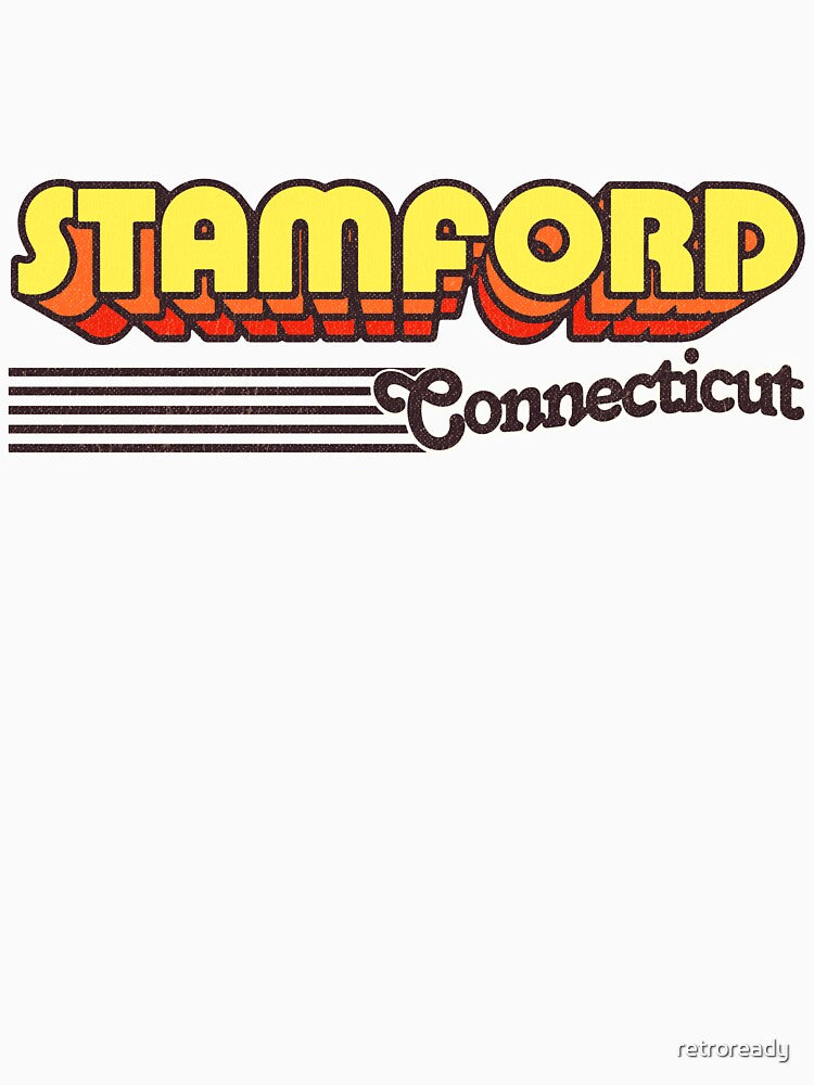 Stamford, Connecticut | Retro Stripes by retroready