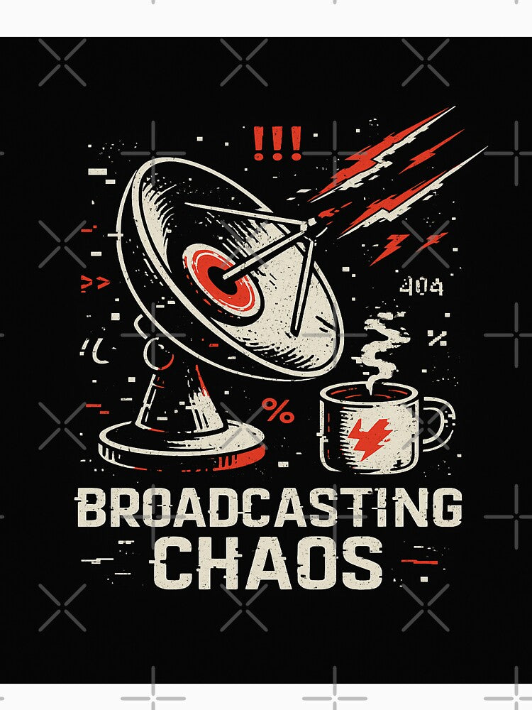 Broadcasting Chaos – Glitchcore Digital Meltdown Tee by ViralByDesign