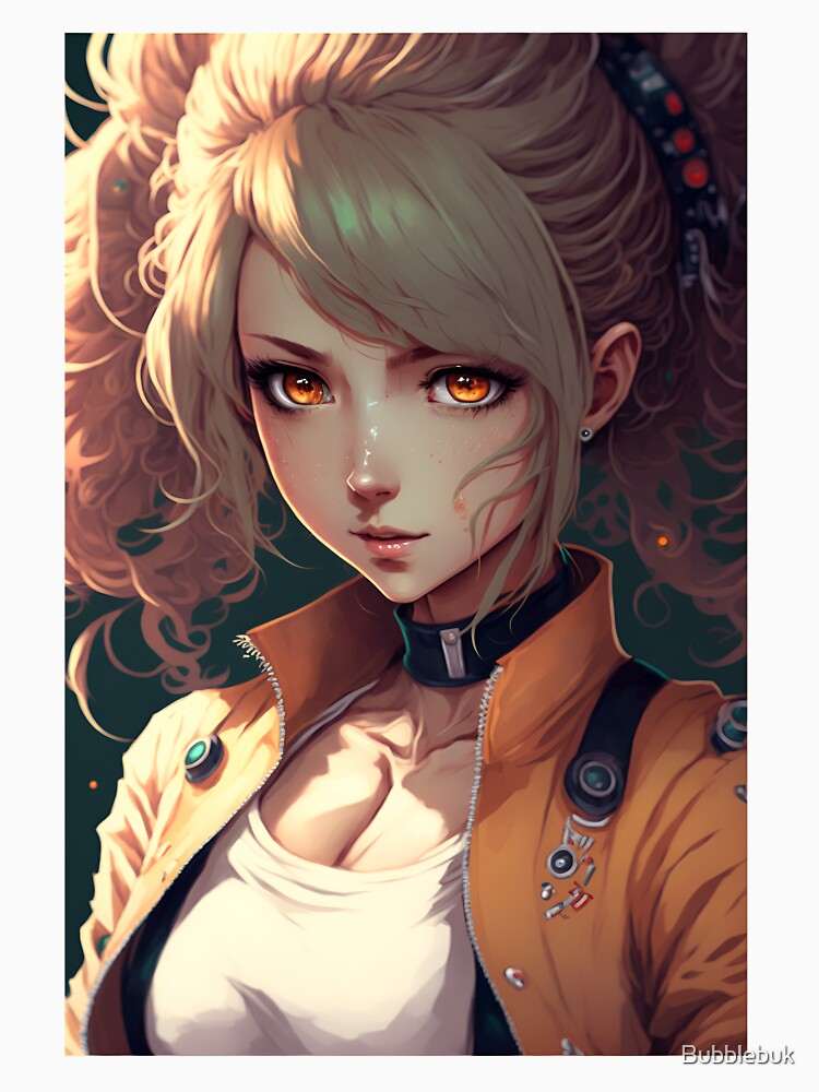 Anime Girl Cute with Blond Hair by Bubblebuk