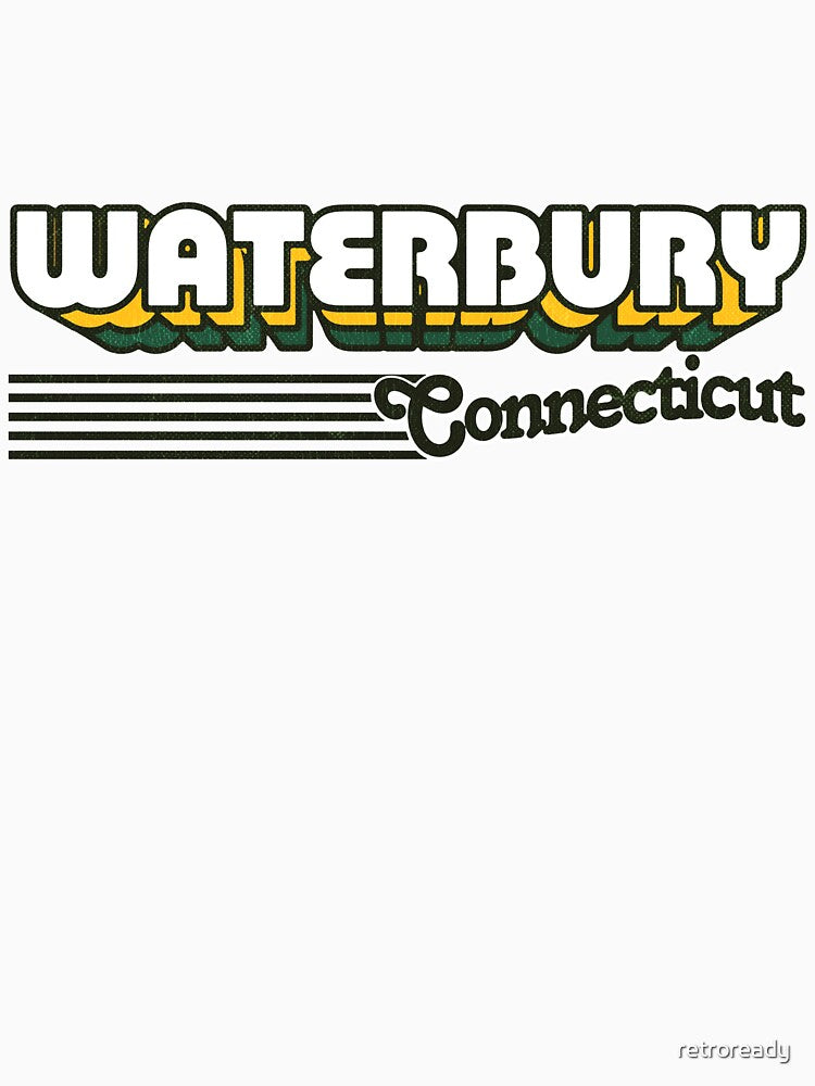 Waterbury, Connecticut | Retro Stripes by retroready