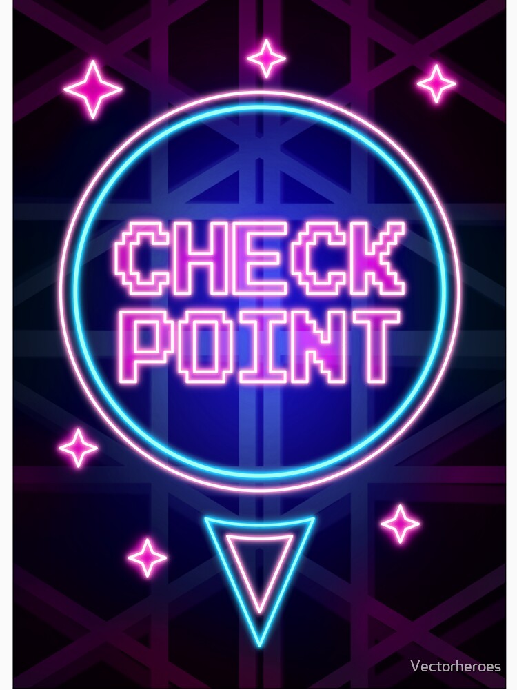 Check Point Neon Art Typography by Vectorheroes