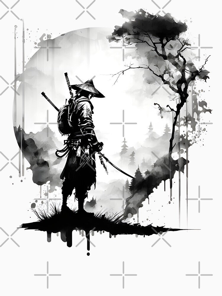 SAMURAI Vintage Retro Japanese Art by Lycoris Design Lab