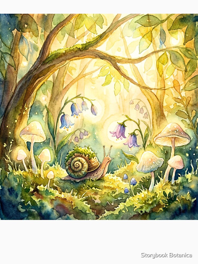 Whimsical Woodland Snail Fairycore Forest by Storybook Botanica