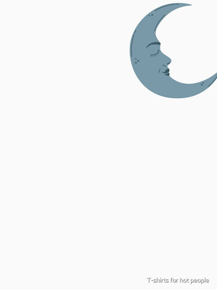 Ancient Whimsigoth Sleeping Crescent Moon Face by T-shirts for hot people