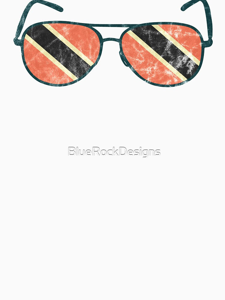 Trinidad and Tobago Flag - Vintage Sunglasses Travel Souvenir by BlueRockDesigns