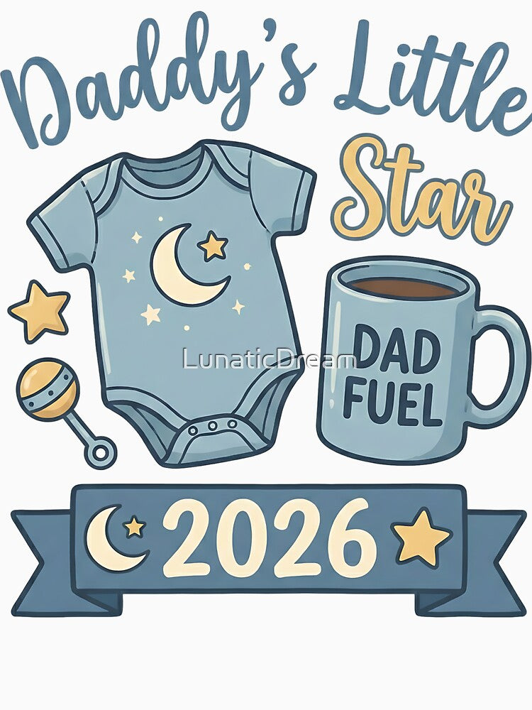 Expecting Dad 2026 Shirt – Baby Announcement Tee by LunaticDream