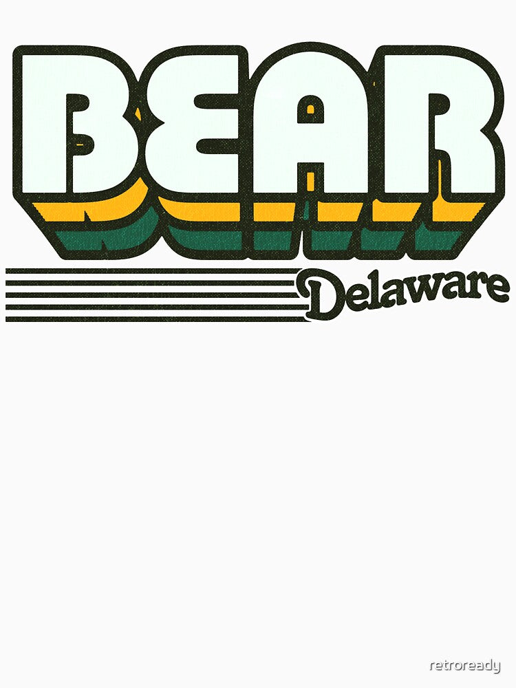 Bear, Delaware | Retro Stripes by retroready