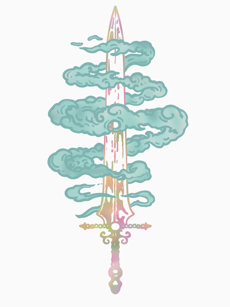 Cyberpunk Fantasy Sword with Clouds by Arcane Orchid