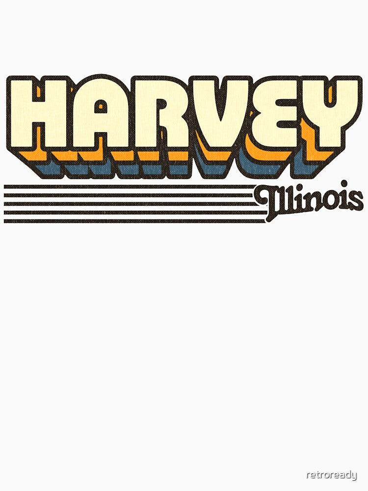 Harvey, Illinois | Retro Stripes by retroready