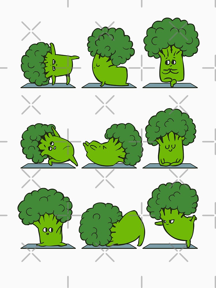 Broccoli Yoga by Huebucket