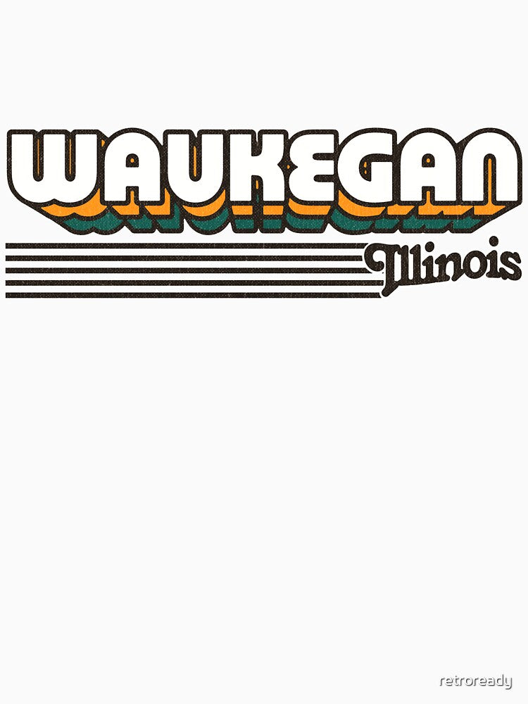 Waukegan, Illinois | Retro Stripes by retroready