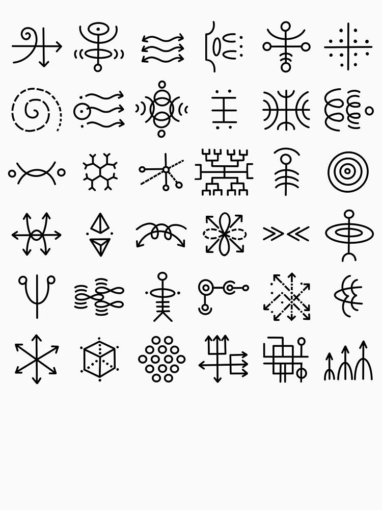 abstract geometric symbols, mystical, futuristic and esoteric. by ZoeaDesign